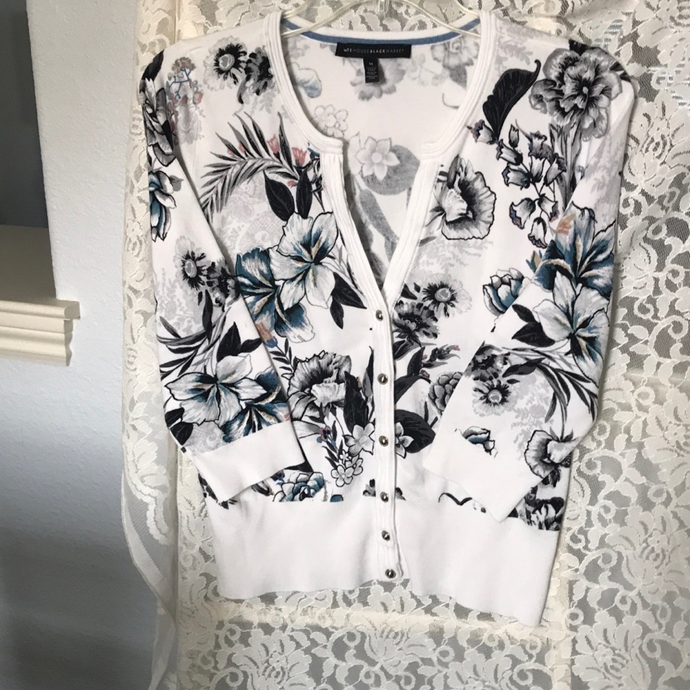 WHBM 3/4 sleeve Cardigan